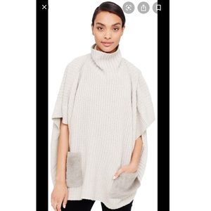 Club Monaco grey cashmere poncho